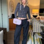 Chiara Ferragni Instagram - This morning in a total @gucci look 😍 Casual fit to travel but this iridescent #GGMarmont bag won't go unnoticed for sure ✨ #adv #gucci Rome, Italy
