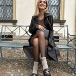 Chiara Ferragni Instagram - Loving this very Italian chic @ferragamo look ❤️ Today I’m wearing these new heeled loafers from the #FerragamoPS24 collection 🥰 #adv #ferragamo Milan, Italy