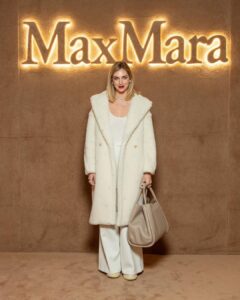 Chiara Ferragni Instagram - Congratulations @mjgiuls and all of @maxmara’s team for celebrating 10 years since the launch of the iconic Teddy Coat 🧸 It’s definitely one of my favorite Winter coats and it’s the most comfy, warm and stylish coat that you could ask for 🤍 For this event I was wearing a special one in white with all-over rhinestones ✨ #adv #MaxMaraTeddyTen Portrait Milano
