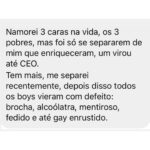 Chico Felitti Instagram - Ê DEDO PODRE! Sabe aquele azar recorrente, de sempre se dar mal com boy, com casa, com boy, com firma ou com boy? Então, teve uma competição de histórias de nossos dedos podres ontem nos stories. Esses são os causos mais votados. Tem 40 no story destacado EC DEDO PODRE Dedo de Deus - Teresópolis / RJ