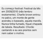 Chico Felitti Instagram - FESTIVAL DE FLOPS. As histórias mais malucas de quem foi ao Doce Maravilha competiram com outros causos de shows que não foram um show. Esses foram os 10 + votados, tem outros 30 no story destacado EC Show Marina Da Glória - Em Alto Mar