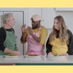 Chloée Deblois Instagram - La série Sauve ma Recette est disponible sur la plateforme @cuisineztqc de @telequebec!!! @christiancricribegin @chef_olii 💗💛💙 📸 @lapointeemilie