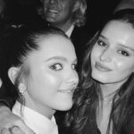 Chloe East Instagram - @vanityfair @prada @thefabelmans 🖤🖤