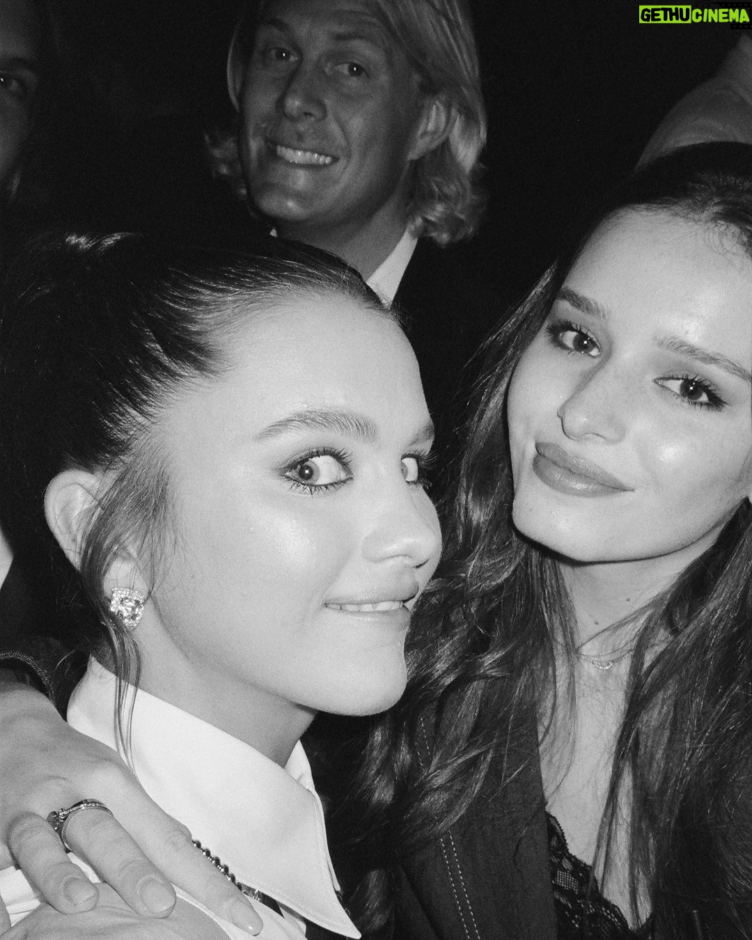 Chloe East Instagram - @vanityfair @prada @thefabelmans 🖤🖤