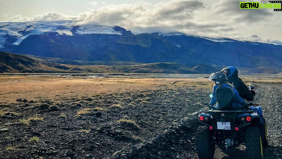 Chris Hemsworth Instagram - Day 3 in Iceland, started a bikey gang with my daughter. Currently we’re the only two members and that’s how we’ll keep it for now 👊🏍️ @icelandencounter
