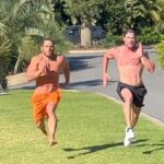 Chris Hemsworth Instagram - Doing a lot less heavy weight sessions lately and incorporating sprint work and more functional movements. A solid full body workout routine. Feeling good 💪👊 And in case your wondering yes I left @rossedgley in the dust…..um well maybe, unfortunately the camera ran outta film so we’ll never know for certain @centrfit