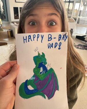 Chris Hemsworth Instagram - Maybe my favourite birthday card yet 🥰❤️❤️❤️