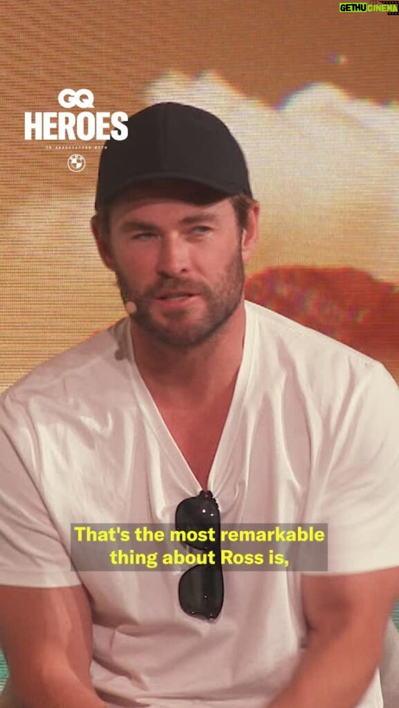 Chris Hemsworth Instagram - The only thing that rivals this man’s physical strength and stamina is his unbridled sense of humour. He has the enviable ability to laugh in the face of extreme adversity and make pain his friend. A true inspiration and absolute master of body and mind, @rossedgley is a legend. I had the pleasure of interviewing Ross at a recent @gq event. Check it out!