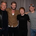 Chris Hemsworth Instagram - Saw Ed Sheeran for the 3rd time this year. Some say I’m a super fan, others say I’m a borderline stalker... mostly Ed says that actually, but hey I’m just a really supportive mate.🤷‍♂️😂 Congrats on breaking stadium records once again, champ!🙏 @teddysphotos 🎥: @cristianprieto.filmmaker 📸: @marksurridge