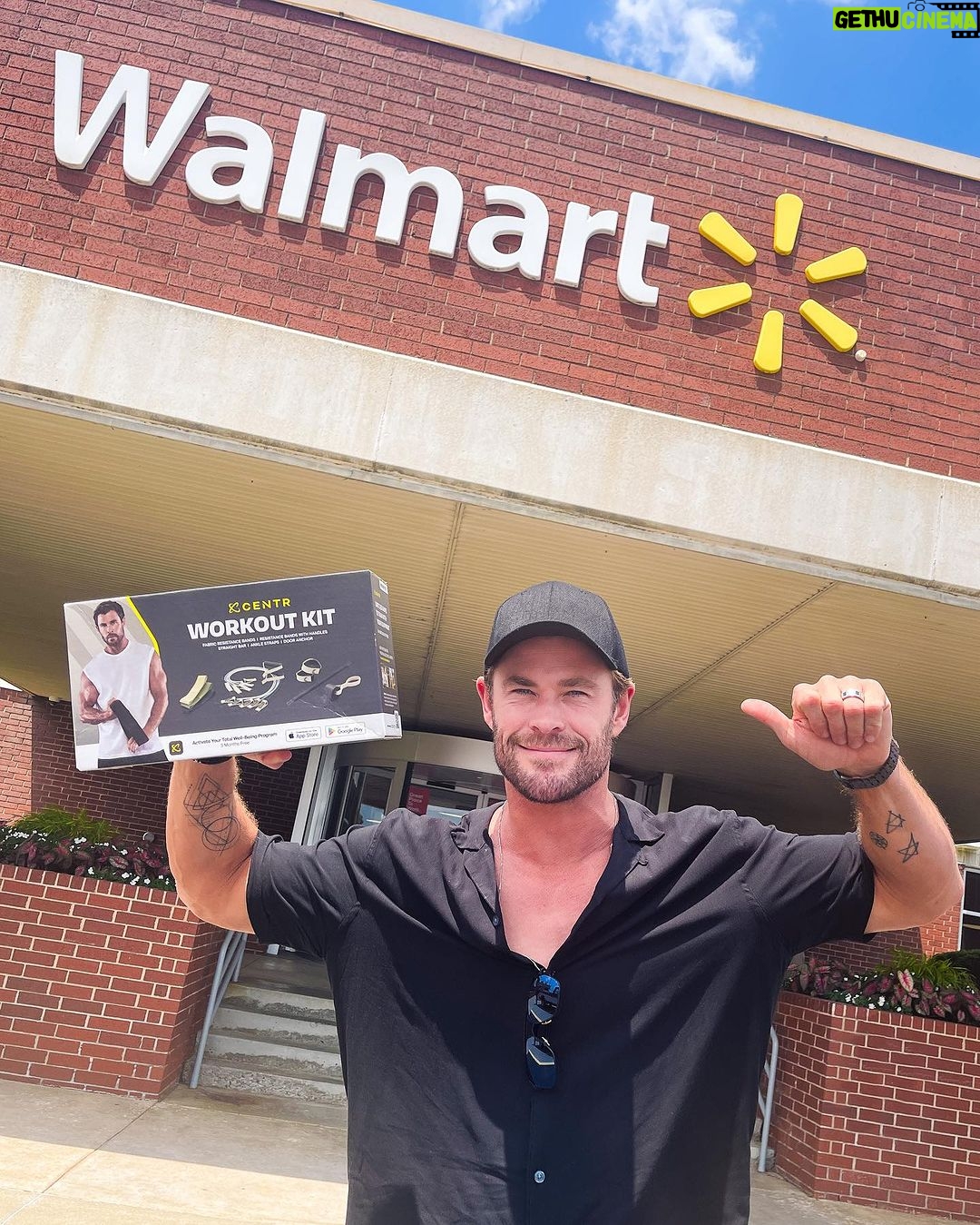Chris Hemsworth Instagram - Super excited to launch a range of fitness equipment through my partnership between @centrfit and @walmart 🤝