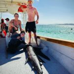Chris Hemsworth Instagram - My son wanted to catch a fish for the locals in Fiji and after 3 attempts and about 12 hrs at sea we pulled in this beauty. Fed the village for 3 days. Ps if your wondering why my son calls me Chris it’s because I’m his BFF and true mates don’t call each other dad @tavaruaislandresort