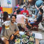 Chris Lee Instagram - When in Rome… Those small stools tho… 你們猜這一桌海鮮多少台幣？ 包括一手啤酒喔。 #答案揭曉$780 #我可以天天吃膽固醇先放一邊 #google不到沒有招牌朋友介紹的 #chrislee1111travels #saigon #HCMC #vietnam #streetfood #seafoodfeast #wheninromedoastheromansdo Ho Chi Minh City, Vietnam