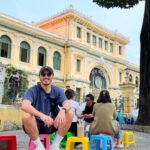 Chris Lee Instagram - 越式咖啡好苦， 但賣我咖啡的阿姨笑的好甜。 Colorful stools, Yet, Simple life. #這郵局1892運作到現在很酷 #旁邊一直在整修的聖母堂跟法國那個一樣名字 #簡單過日子仔細感受生活 #model #actor #chrislee1111travels #saigoncentralpostoffice #vietnam #simplelife #yolo #dontwastetime Saigon Central Post Office