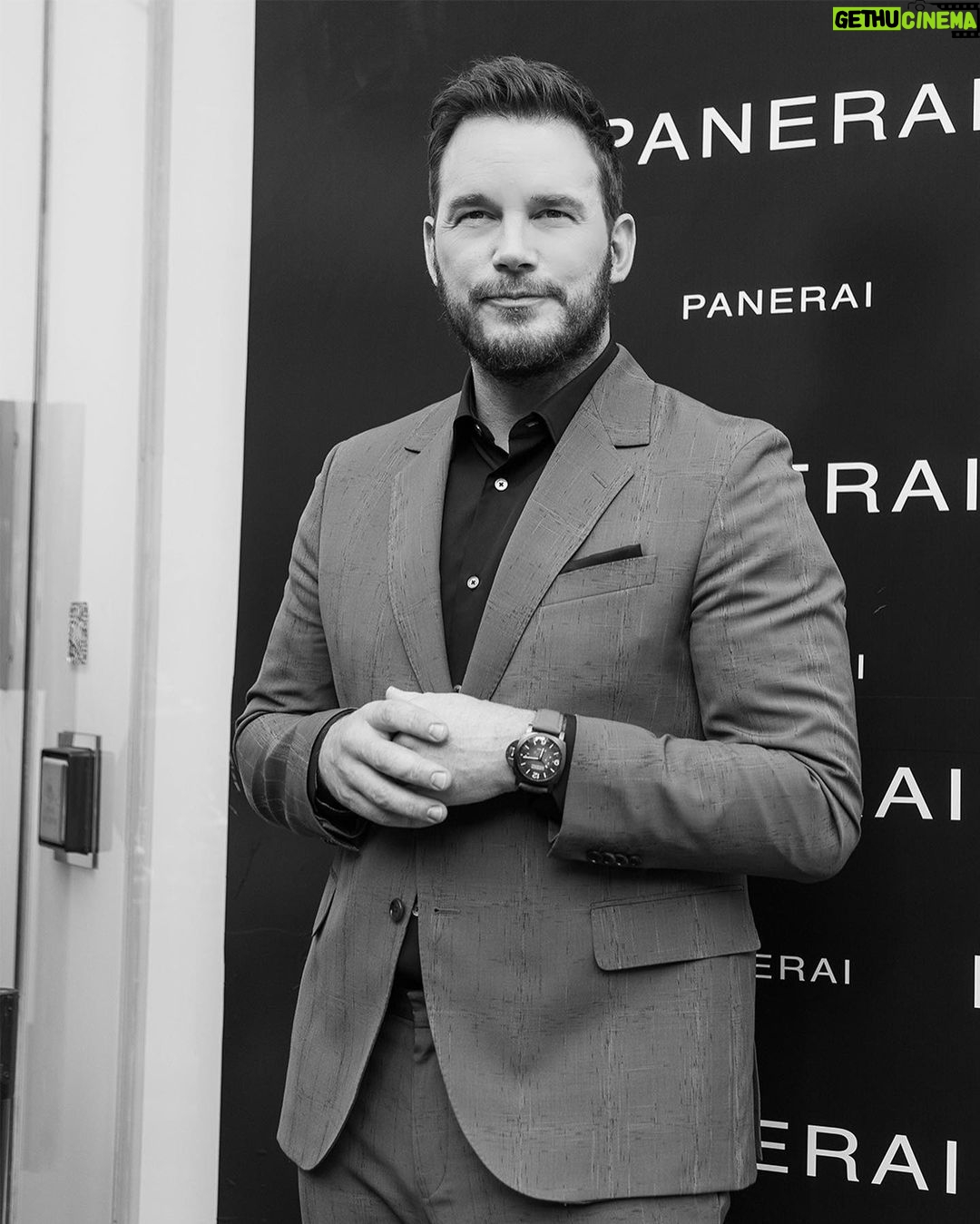 Chris Pratt Instagram - Welcome to New York, Casa Panerai! As a fan of these beautiful watches for countless years, I’m truly privileged to have had the honor of inaugurating the grand opening of this boutique! Thank you for having me, for creating these classic timepieces, and for letting me ride in on this incredible vintage Alfa Romeo. @Panerai #CasaPanerai #Panerai