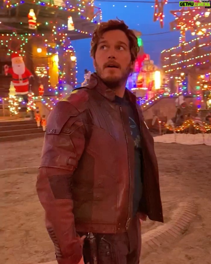 Chris Pratt Instagram - Just a few sneak peeks behind the scenes filming our Holiday Special with none other than Legendary Hero Kevin Bacon. Now streaming on @disneyplus.