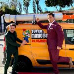 Chris Pratt Instagram - To power-up for the Mario premiere, my brother Charlie Day and I went foraging through the park…on our hands and knees, eating all types of leaves, mushrooms, and smiley faced stars! The next thing you know, we were almost late! So we hopped in our trusty van and Charlie was throwin’ banana peels at oncoming traffic! And that’s the true story of how we arrived at the Super Mario Movie premiere! Wahooooo 🍄🌈🪠 Photo Credit: @alexberliner