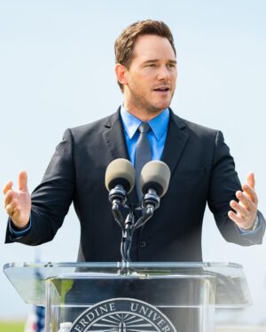 Chris Pratt Instagram - Today, let’s take a moment to remember and honor the lives lost on September 11, 2001. 🇺🇸 It's a day that changed our world forever, but it also showed us the strength and resilience that define the American spirit. 

I had the honor of planting the last flag at the Waves of Flag Ceremony today at @Pepperdine. Each flag represents an innocent life lost on that day, including a national flag for each foreign country that lost a citizen in the attack.

As we look back on the events of that fateful day, let's remember the heroes – the firefighters, police officers, first responders, and ordinary people who risked everything to help their fellow citizens. 🙏🏼 Their courage and selflessness continue to inspire us all.

Let's also pay tribute to the families who were forever changed by this tragedy. Your strength and the way you've come together as a community is a testament to the unbreakable bonds of love.

Photo credit: Courtesy of Pepperdine