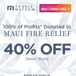 Chris Pratt Instagram - Maui is the home to many, including the @travismathew family and a young @prattprattpratt. When Chris was 19, he was working at Bubba Gump Shrimp Co. restaurant in Maui while living out of a van. It was there that he waited on actress Rae Dawn Chong, who ended up casting him in his first movie that got him discovered. Maui and its community were instrumental in the development of Chris’ career, which is one of the many reasons why @prattprattpratt,and @travismathew have teamed up with the @hawaiicommunityfoundation to help provide support to the Maui Strong Fund. TODAY ONLY, we are hosting a 40% off charity sale and donating 100% of the proceeds (minimum $250k donation) to help bring relief to those affected by the devastation in Maui. Tap the link in bio to take part in this charity sale. *Between September 1, 2023 12:00AM PT to September 1, 2023 11:59PM PT, TravisMathew will donate 100% of profits for all sales made online at travismathew.com to Hawai’i Community Foundation (hawaiicommunityfoundation.org, with a minimum donation of $250,000 USD.    #travismathew