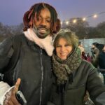 Chrissie Hynde Instagram - Yourstruly with Peter Xan in winter wonderland, Hyde Park. London Schools out! XCH