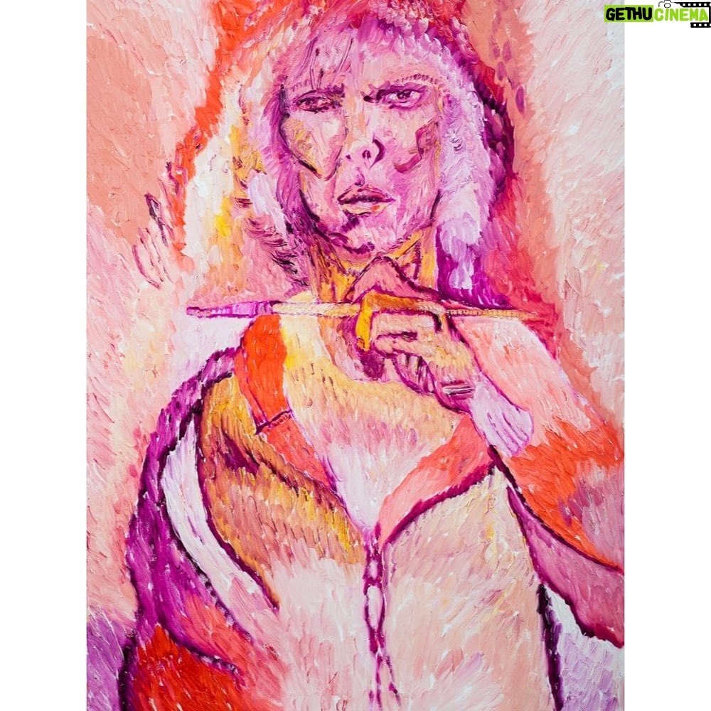 Chrissie Hynde - 1.2K Likes - One Brush September, 24 September 2019
“Another dreaded self-portrait. This was especially fun and fast. I used the same brush and finished it without cleaning the brush once. Ridley Scott told me that Lucian Freud didn’t clean his brushes either. Bob Dylan told me not to name drop”
The final few limited edition prints are available to purchase at chrissiehynde.art/the-sanctum-collection with all proceeds going to Ahimsa Dairy Foundation
The exhibition at @karmasanctumldn and Cookham Dean will run until 2nd September.
For all enquiries on purchasing Chrissie’s original paintings, contact: charlie@particularideas.com
-CHHQ