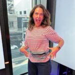 Chrissie Swan Instagram - Guys! It’s a big day. I’m officially recruiting all listeners of the @thechrissieswanshow to the BUM BAG LIFESTYLE! The official Chrissie Swan Show Bumbags arrived today. There aren’t many BUT you can win one by listening to the show and getting on air to play Chrissie’s Quizzie - it’s an easy general knowledge/topical quiz - straight after 3pm. Get on it! 🍑 💼 (tee - @remosince1988 / jeans - @witcheryfashion )