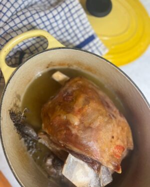 Chrissie Swan Instagram - I bang on about my homemade lamb shoulder souvlakis enough for it to warrant a space on this damned grid. I finally paid attention to what I actually *do* with this and you can not mess it up. I put this in the oven yesterday at 8.30am before I went to work and by the time I came home around 5ish the house smelled like roast lamb shoulder lovin’. I don’t know about slow cookers though - I’m an oven/cast iron pot gal. Also this freezes great. Sometimes I do two at once in 2 pots so I have a whole one ready to go - I just reheat the frozen one (once defrosted) in a hot fry pan. I shred it first so it’s good to go. Feeds a lot and you’ll eat whatever is there, trust me. 

HERE’S THE DRILL:
1. Buy about a 2kg lamb shoulder bone-in from the butcher or supermarket. Both are great. 
2. Put it in a cast iron pot with a lid with 2 cups of water, sprigs of rosemary and a whole bulb of garlic with the tip cut off. Whack the top in too. It doesn’t matter when it’s cooking for so long. 
3. Put it in the oven on 120 degrees for 8 hours or so. Time totally flexible. But minimum 8 hours. Can go longer. 
4. Pull the bones out (they’ll come out easily and clean) then drain off most of the liquid around it.
5. Have at it with 2 forks and shred the hell out of it. Pop the roasted garlic cloves out of their little paper clothes and strip what’s left of the rosemary - mix it all in. 
6. Add salt and fresh lemon juice.
OTHER BITS AND BOBS:
Natural yoghurt with loads of garlic (that’s the tzatziki bit)
Finely chopped Lebanese cucumber, tomato, lettuce and red onion.
Flatbreads (I like the ones from Coles in the fancy bakery section but any pita or wrap will do - they’ve gotta be flexible though cos you’re wrapping these babies).

WHAT TO DO NEXT:
Warm your flatbread - I do it on the open flame of my cooker (thanks for the tip all those years ago @elizabethwilmott ) but microwave works ok too!
Spread tzatziki, pile on salad stuff and juicy lamb.
Roll into a souvlaki.
Scoff.