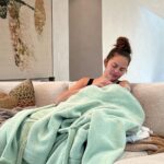 Chrissy Teigen Instagram - it’s PISTACHIO launch day over at @cravingsbychrissyteigen but here at the house it is a **LIFESTYLE** - shop our COVETED (seriously, if you have one of the other colors, you already know!!) teddy robe in pistachio, or our pocketed snacking blanket TOOOOODAY!!!!