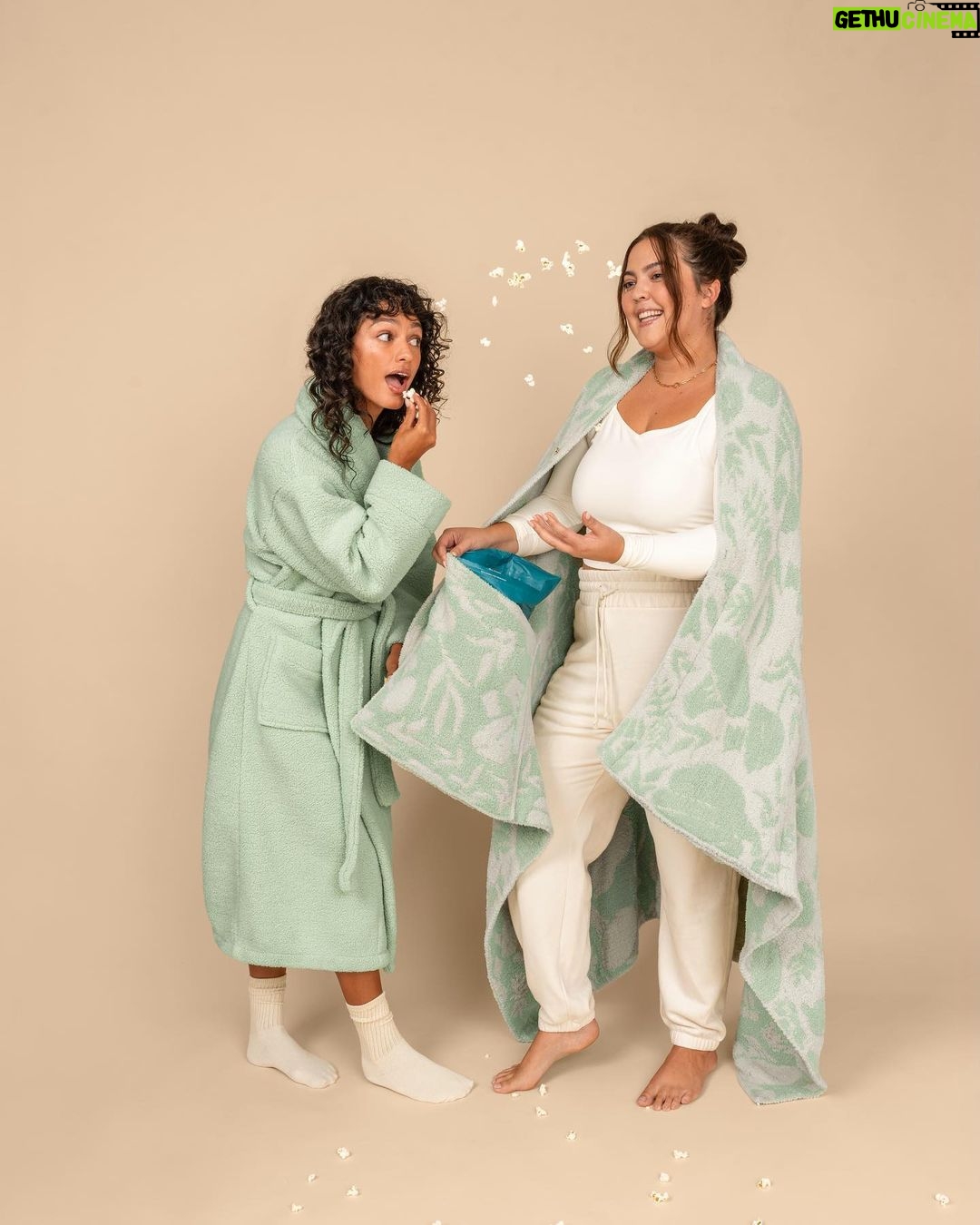 Chrissy Teigen Instagram - it’s PISTACHIO launch day over at @cravingsbychrissyteigen but here at the house it is a **LIFESTYLE** - shop our COVETED (seriously, if you have one of the other colors, you already know!!) teddy robe in pistachio, or our pocketed snacking blanket TOOOOODAY!!!!