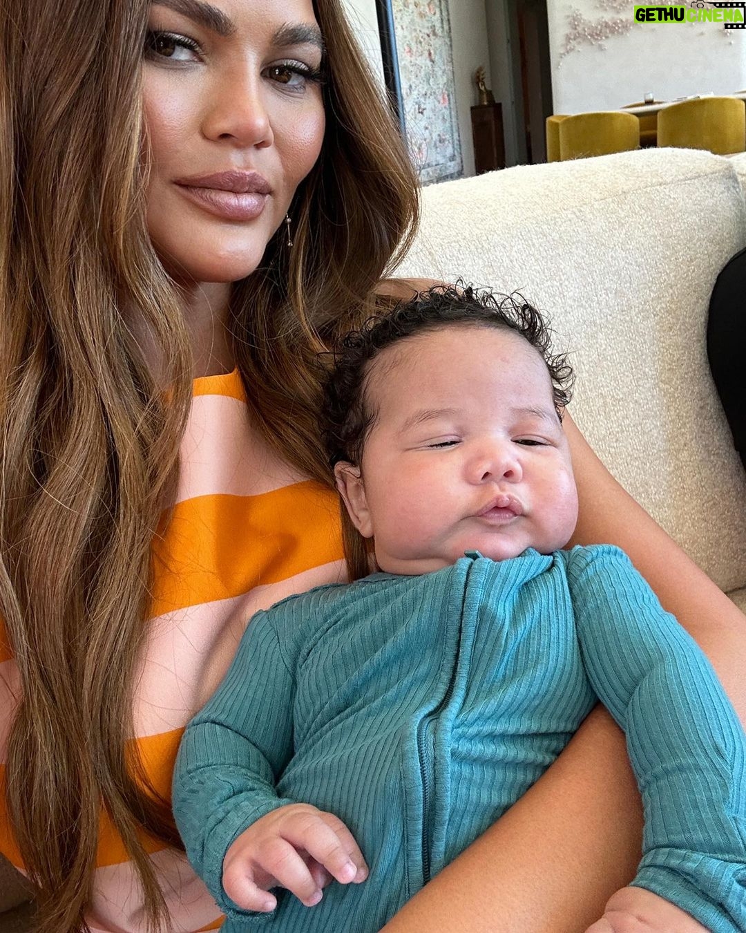 Chrissy Teigen Instagram - this dress makes me very happy 🧡 @zimmermann