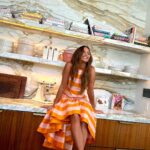 Chrissy Teigen Instagram - this dress makes me very happy 🧡 @zimmermann