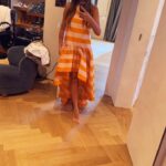 Chrissy Teigen Instagram - this dress makes me very happy 🧡 @zimmermann