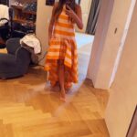 Chrissy Teigen Instagram – this dress makes me very happy 🧡 @zimmermann