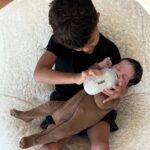 Chrissy Teigen Instagram - Getting to re-experience breastfeeding with Esti was such a joy - using the Haakaa Ladybug Silicone Breast Milk Collector and Silicone Milk Storage Bag to save my breast milk made it a breeze. Not only that, Miles has been incredibly excited to be a part of the process, his special moments feeding his baby brother are truly priceless. Experiencing the journey of surrogacy with Wren was such a gift and with help from our incredible surrogate and Haakaa’s easy to use products, I’ve been able to do the same for our sweet little guy. #haakaapartner @haakaanz @haakaausa