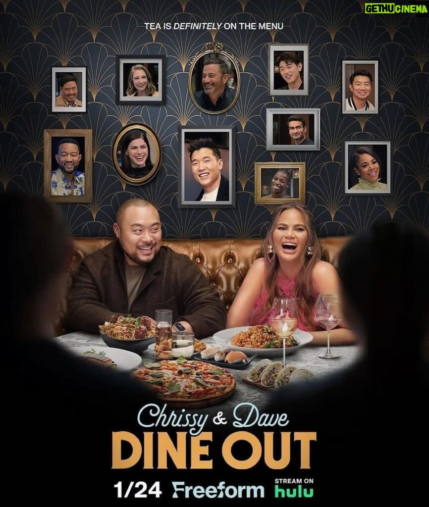 Chrissy Teigen Instagram - press time for CHRISSY & DAVE DINE OUT! Premieres January 24 on @freeform and the next day on @hulu!! my life has fully been changed by the stories and chefs and incredible things we got lucky enough to eat. We hope you love!!