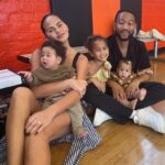 Chrissy Teigen Instagram - basketball season >>>>>>>>>>>>> !!! indoors, benches, nonstop action, and most importantly, indoors