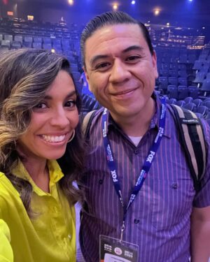 Christina Vidal Instagram - Austin, you were good to me!  Thank you so much!  @atxfestival Thank you for having me! I had a blast!  From a fabulous hotel @austinproperhotel , to an amazing glam team @glambynatalie and @jennaunderwood__ , the most epic PR team; @calyjohnson @amazonfreevee to the opportunity to play Carla (formerly portrayed by the exquisite @perlmonster )from the Tv show Cheers in a script reading!! 
It felt more like a paid vacation than work. 😎💕

But what I enjoyed most of all was getting to talk about our show with my super talented cast mate @ignaciodiazsilverio and hearing how much everyone loves the show. 
The only sad part about this experience was that we didn’t get to share it with our incredible producers and creator writers of the show , @shea.serrano and Mike Shur.  @lisamusebryant @mightypeter They and our fantastic staff of writers are the real MVP’s of this show! 
Thank you all again for this opportunity!