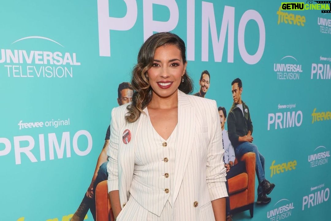 Christina Vidal Instagram - About last night… a dream come true! I thank God! Last nights PRIMO after dark premier at Santa Monica pier was a hit! It was so wonderful getting to catch up with my super talented cast mates and getting to talk about this fantastic show with all the press. We missed our writers and our executive producers, who are the driving force and foundation of this beautiful show. But we understand and We support them! A big thank you to our leader and captain and number one supporter @shea.serrano for this opportunity, and trusting us to play these roles! thank you Mike shur, Morgan Sackett and David Miner; as well as @lisamusebryant @mightypeter and @carlahoolcasting for giving me this opportunity! Thank you @amazonfreevee @yoliguillen and @nbcuniversal for all your support of our little show 🫶🏽 I had a blast working on the show and am honored to have done so. I sincerely hope you all enjoy watching it as much as we enjoyed making it for you. :) #PRIMO #amazonfreevee Glam Squad: Hair: @stephrives Makeup: @bryanmendez Styling: @saraborgesestyling Suit: @tedbaker