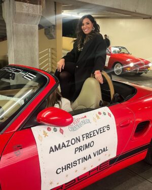 Christina Vidal Instagram - Such a fun night at the Hollywood Holiday parade ! 
Thanks for having us! 

Don’t forget to watch  #PRIMO on @amazonfreevee 

Hair: @ejhagen 
Makeup: @glambynatalie 
Styling: @jennaunderwood__