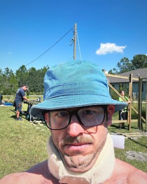 Christopher Lindsey Instagram - Saturday. #NeckStrong