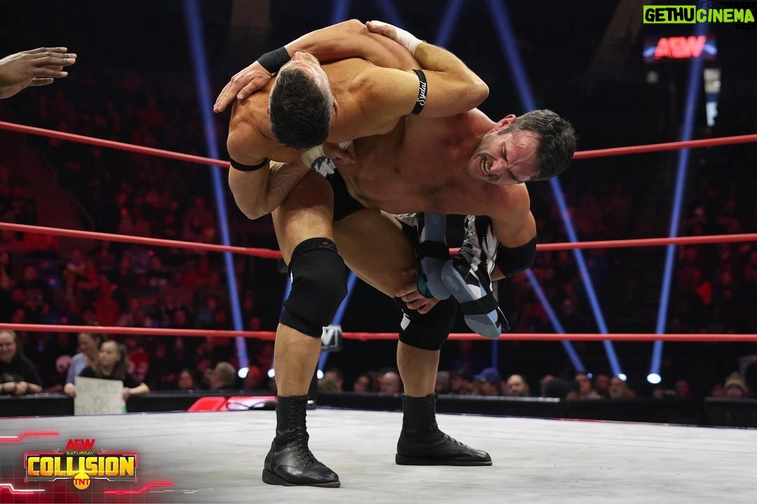 Christopher Lindsey Instagram - Bend them. Break them. Beat them. #UndisputedKingdom #Messiahofthebackbreaker #aewcollision #aew