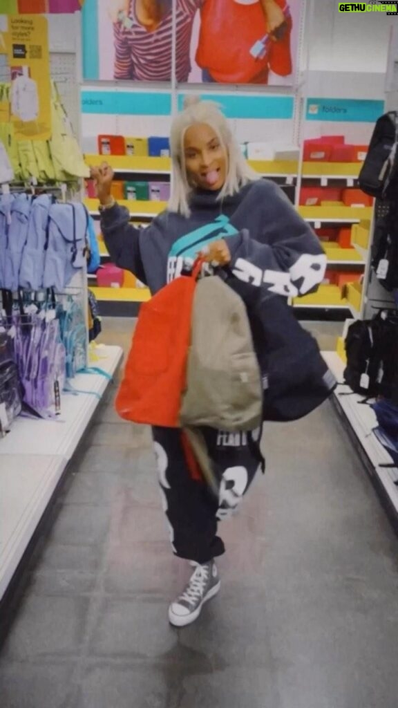 Ciara Instagram - Catch me and my @DareToRoam in the @Target aisles! 🤟🏽🎒