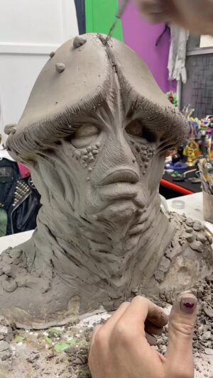 Cig Neutron Instagram - Todays progress on the D*ck Pixie fungus fairy face for our upcoming crowdfunding pitch video for mine and @rannieaugogo ‘s cult anthology @bizarroaugogo had an incredible stream and was showered with appreciation. Thank you all so much for the donations and for buying one of my daemon masks which are still available link in bio, you have no idea how much your support helps allow me to keep creating. This song I wrote for a musical I hope to make one day. Cause one thing is for sure, this earth really needs those f*ckin middle notes.🌈🕉❤️‍🔥#irreverentism #makeup #practicalfx #fantasy #fairy #mushroom #pixie #makeup #makeupfx
