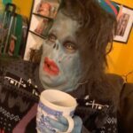 Cig Neutron Instagram – Having cocoa with the ghost of #Christmas past. #sfxmakeup by @cigneutron . #auggy @bizarroaugogo #cosplay not the #grinch