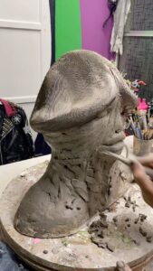 Cig Neutron Instagram - Todays 1 hour progress on the d*ck pixie mask on @rannieaugogo for our upcoming @bizarroaugogo crowdfunding pitch video. We’re doin it ya’ll! #bizarroaugogo #mask #pixie #fungusfairy #fairy #fantasy #mask #sculpture #art