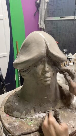 Cig Neutron Instagram - Yesterday I did a 1 hour speed sculpt on @rannieaugogo to make the D*ck Pixie mask for the pitch video for our upcoming @bizarroaugogo series which we’ll be doing a crowdfunding for so I can finally realize this dream project we’ve been working on for over a decade. D*ck pixies are nefarious fungus fairies who are super mean, hence the name. 😉 #bizarroaugogo #mask #sculpture #creature #pixie