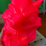 Cig Neutron Instagram – Got my first pull of my daemon mask and I am beyond stoked!! I used Body double for the mold and cast it on Smooth cast 325 with the ignite Flourescent pigments all @smoothon products. I could be happier and I’m looking forward to having these available for ya’ll very soon #mask #sculpture #smoothon #resin #casting #moldmaking #fx #daemon #demon #tengu #oni #maskmaking