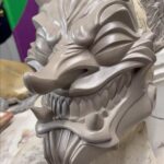 Cig Neutron Instagram – The daemon mask is done in all it’s glory! I’m so proud of this piece. This is the first piece I’ve done in so long that was just for me. I started it on a sculpt night with family and friends and then I allowed it to show me where it wanted to go. This is what was conjured. I’ll have copies available for sale soon both painted and unpainted. #mask #sculpture #art #tengu #oni #daemon #demon