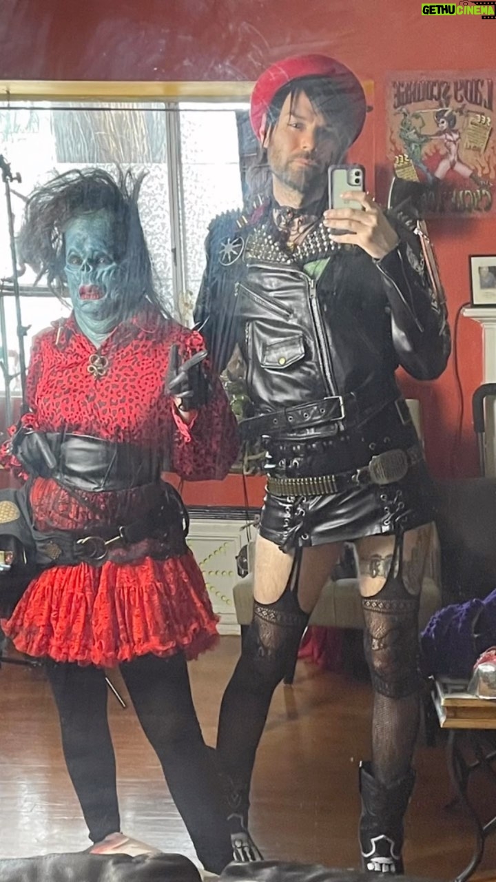 Cig Neutron Instagram - Fit check. Incredible jacket by @battle.jacket.bill The night Auggy and I went to see @bouletbrothers live. If ya’ll haven’t been watching @bouletbrothersdragula you’re missing out on the best competition reality out there. #fit #fitcheck #outfit #leather #battlejacket #leatherjacket #dragula