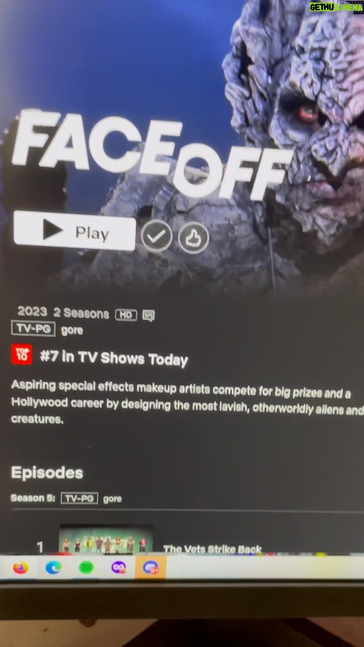 Cig Neutron - 1.4K Likes - Yoooo!!! Only 2 days on @netflix and #Faceoff has already hit number 7 on Netflix’s top 10!! Can we get it to number one!? Go binge it and tell everyone you know to watch it! Renewed interest could lead to new Faceoff!!! I’ve been such a huge fan of the show even before going on it and it was so cool to relive the show and see some seriously amazing artists create incredible things in impossible amounts of time. Just binged season 4 and @wayneandersondesigns @fox_fx_lab and @janthonykosar ya’ll running full body creature suits on application day is both impressive and mind boggling. I was in awe many times with all ya’lls incredible work.