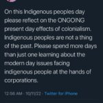 Cig Neutron Instagram – Please Amplify Indigenous voices, every day until things change for the better. Indigenous lives matter. Learning history so you can understand the present matters. Awareness is power. #indigenouspeoplesday